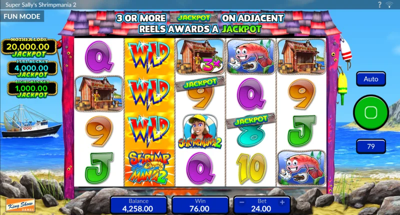 Super Sally's Shrimpmania 2 - Expanding Symbol পুরো রিল জুড়ে Wild প্রসারিত করেছে